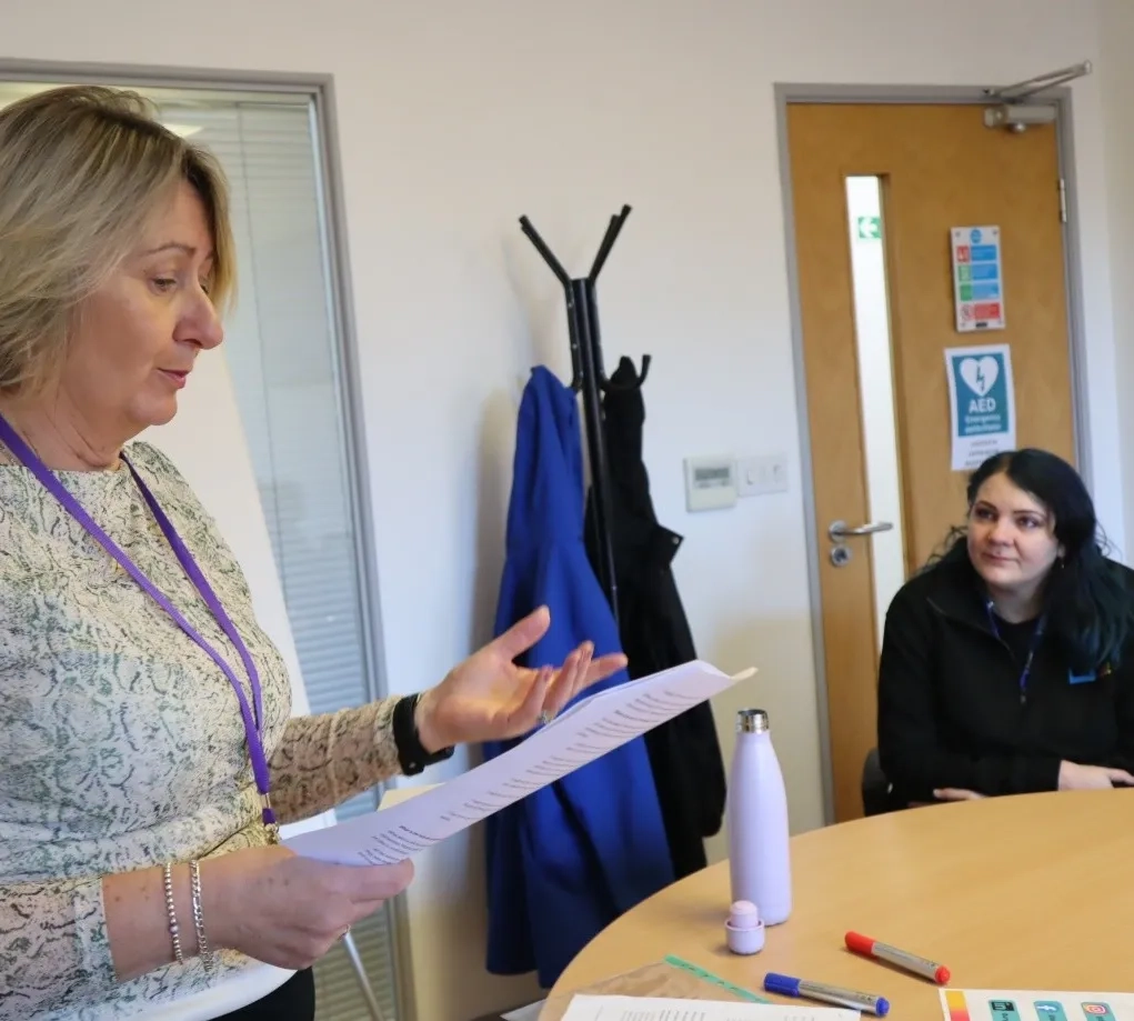 Sue Waldron delivering a myth-busting session to advisors and job seekers at the B2W Group