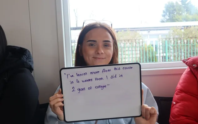 Medium shot of a student on the young people