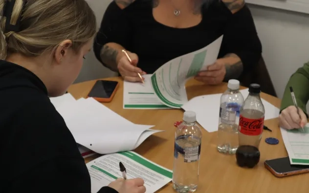 LEAD Programme leaners working on a written task